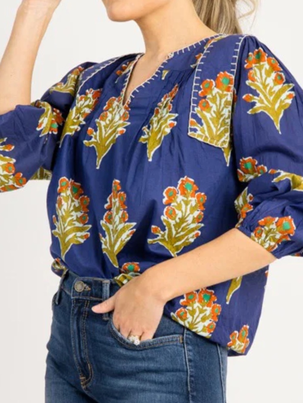 THML Quaye  Peasant Blouse M